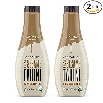 Amazon.com : Organic Ethiopian Sesame Tahini - Squeezable Creamy & Ready Tahini Paste 12.3 Ounce (2-Pack) - Hulled, Unsalted, Non-GMO, Gluten-Free, Peanut-Free, by Pepperwood Organics : Grocery & Gourmet Food Sesame Tahini, Miso Tahini Pasta, Halawa Tahini Recipe, Egyptian Tahini Sauce, Black Sesame Paste, Tahini Paste, Sandwich Spread, Peanut Free, Food Pantry