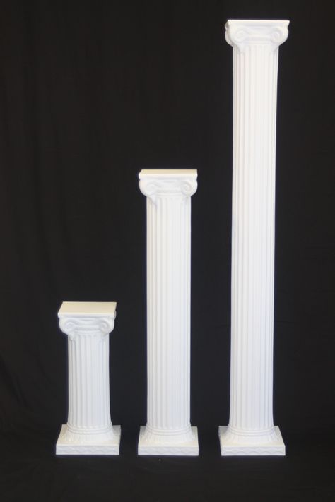 white column ceremony Corinthian Pillar, Frederic Church, Wedding Arch Rental, Wedding Columns, Aqua Decor, Prom 2016, Corinthian Column, Inside Decor, Air Force Base