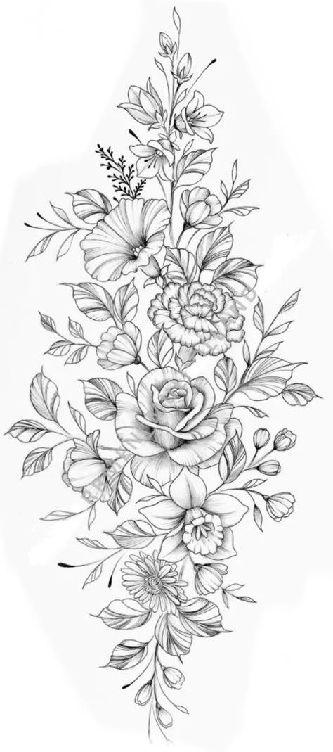 Tattoo Stencil Outline Forearm, Prettiest Flower Tattoo, Flower Sleeve Tattoo Designs, Floral Sleeve Stencil, Flower Vine Tattoo Arm Sleeve Stencil, Wildflower Tattoo Drawing, Large Tattoo Stencil, Women Tattoo Designs Drawings, Flower Sleeve Tattoo Stencil