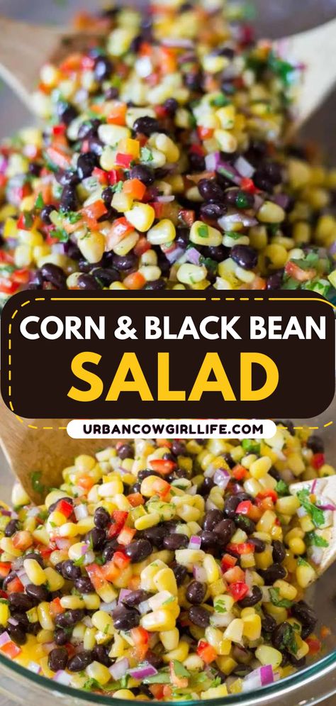 Weight Watcher Black Bean And Corn Salad, Mexican Corn And Black Bean Salad Recipe, Healthy Mexican Corn Salad, Corn And Bean Salad Recipe, Black Beans Corn Recipe, Mexican Corn Salad Black Beans, Mexican Black Bean Corn Salad, Southwestern Black Bean Salad, Mexican Corn Bean Salad