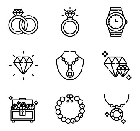 Jewelry Jewelry Drawing Easy, Draw Jewelry, Jewelry Clipart, Logo Design Jewelry, Necklace Icon, Jewelry Logo Ideas, Jewelry Icon, Workshop Icon, Drawing Jewelry