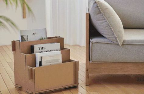 Samsung's Eco-Package Is Designed to Be Upcycled Into Furniture Diy Containers, Cardboard Ideas, Recycle Packaging, Underbed Storage, Reusable Packaging, Eco Packaging, Industrial Interior Design, Charming House, Amazon Basics