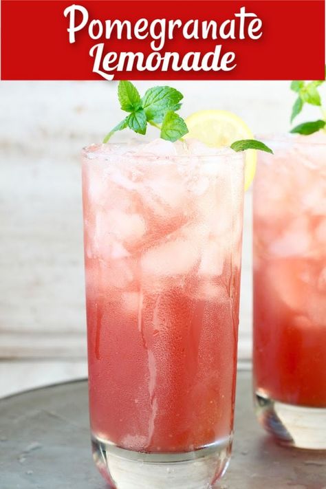 Pomegranate Lemonade, Easy Party Drinks, Easy Alcoholic Drinks, Kid Friendly Drinks, Party Punch Recipes, Easy Drink Recipes, Party Punch, Easy Drinks, Alcoholic Drink