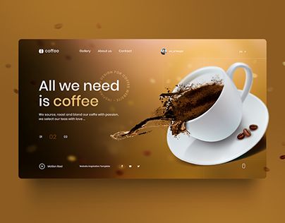 Check out new work on my @Behance profile: "Coffee" http://be.net/gallery/88482203/Coffee Coffee Site, Food Website Design, Cafe Website, Simple Website Design, Design Café, Ui Design Website, Creative Web Design, Webpage Design, Web Design Software