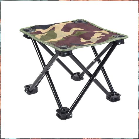 Lightweight Army Camouflage Folding Camp Stool | Camping Ottoman Fold Up Stool Backpacking Stool Foot Rest Cliq Chair Hiking Packing Folding, Camping Stool, Low Chair, Army Camouflage, Foldable Chairs, Camping Chair, Camping Backpack, Stool Chair, Folding Stool