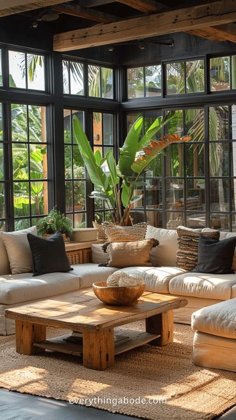 40+ Gorgeous Sunroom Ideas You Have to Copy For the Summer Sunroom Table Ideas, Outdoor Rooms Australia, Lake House Sunroom Furniture, Parlor Ideas Living Rooms, 4 Season Sunroom Furniture Ideas, Cool Sunroom Ideas, All Season Porch Ideas, Sunroom Tv Room Ideas, Dark Green Sunroom