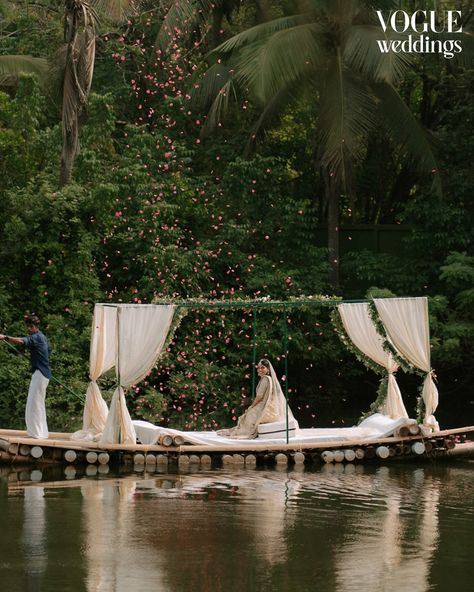 After scouting for destinations, Divya Ravichandran and Rajat Khare zeroed in on the picturesque backwaters of Bekal, Kerala for their nuptials, that were a blend of both their cultures—Tamil Brahmin and North Indian. “The idea was for it to be an intimate, fun escape that really focused on giving our guests an immersive experience of Kerala. It had to be a destination wedding that still felt like home,” shared the couple. At the link in bio, Arzoo Dina (@arzoodina) has all the details about ... Tamil Wedding, India Wedding, Blah Blah Blah, Immersive Experience, Wedding Bells, Kerala, Indian Wedding, Link In Bio, Destination Wedding