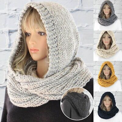 Crochet hooded scarf