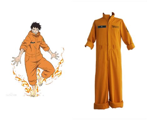 Fire Force Shinra, Forces Outfit, Shinra Kusakabe, Orange Jumpsuit, Jumpsuit Men, Fire Force, Outfit Shop, Anime Costumes, Real One