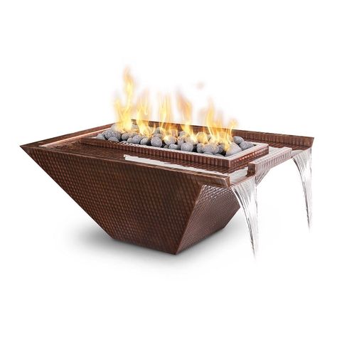 Fire & Water Features | Fire & Water Bowls for Swimming Pools – AquaBlu Mosaics Fire And Water, Copper Bowl, Fire Water, Fire Features, Fire Bowls, Copper Patina, The Nile, Fire Glass, Propane Tank