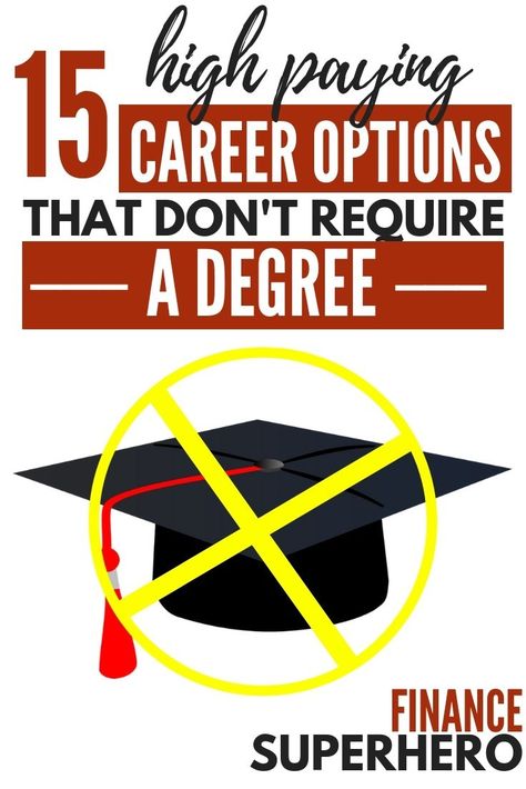 Looking for the best good paying jobs without a degree? This list of 15 careers that don't require a degree is a great place to start. These jobs are in demand, pay well, provide great benefits, and you can start on many of them through on the job training and support. #highpayingjobs #makemoney #jobswithoutadegree #highschooljobs Careers Without A Degree, On The Job Training, High School Jobs, Jobs Without A Degree, Good Paying Jobs, Trade School, Jobs For Women, Online Jobs From Home, High Paying Jobs