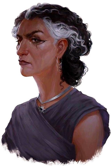 Limye Older Black Woman Art, Old Character Art, Fey Warlock, Fantasy Bartender, Older Woman Art, Self Education, Curse Of Strahd, Jane Doe, Fantasy Portraits