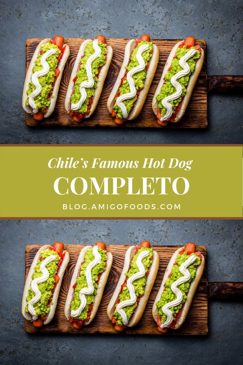 Latino Food, Bar Snacks, Pizza Ideas, Chile Recipes, Chilean Recipes, Dog Heaven, Hot Dog Recipes, Dog Ideas, Spanish Food