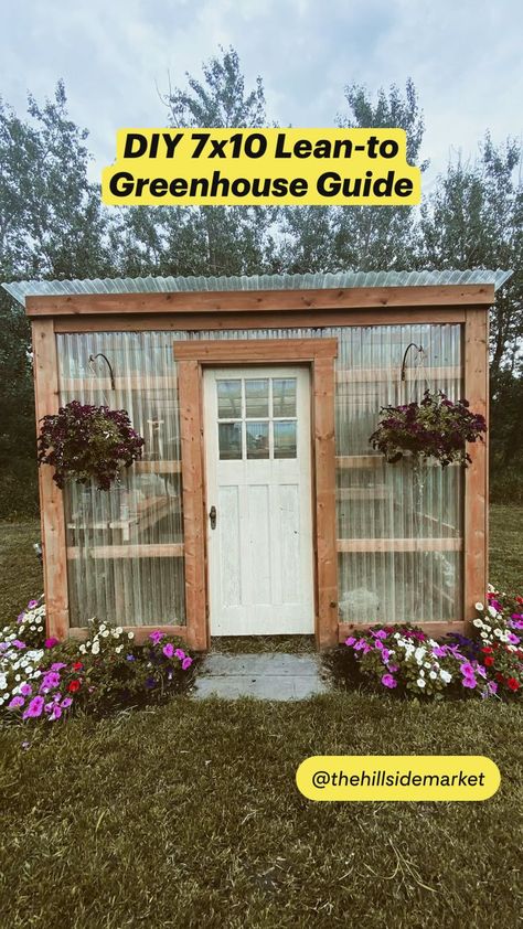 DIY 7x10 Lean-to Greenhouse Guide | Diy greenhouse plans, Garden planning, Backyard greenhouse Diy Greenhouse Plans, Lean To Greenhouse, Lean To, Backyard Greenhouse, Greenhouse Plans, Garden Wallpaper, Diy Greenhouse, Casa Exterior, Front Porch Ideas