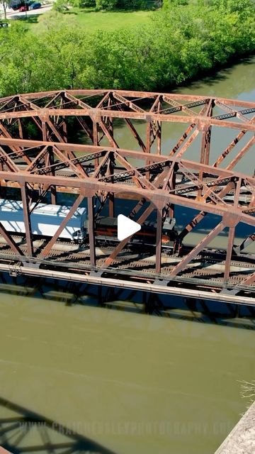 Craig Hensley on Instagram: "The IHB crossing the Little Calumet River in Blue Island #reels #reelsinstagram #ihb #train #drone #asmr #railroad #railway #video #bridge" Railway Video, Trestle Bridge, Train Video, Railroad Bridge, Blue Island, Bridge, Train, On Instagram, Blue