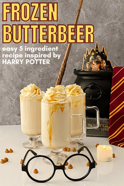 Butter Beer Drink Recipe, Butterbeer Milkshake Recipe, Harry Potter Butter Beer Fudge, Hogwarts Butter Beer Recipe, Harry Potter Milkshake, Butterbeer Recipe Frozen, Unofficial Harry Potter Cookbook Recipes, Cold Butterbeer Recipe, Butter Bear Harry Potter Recipe