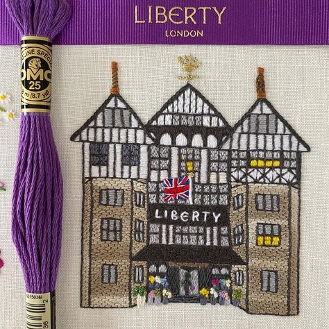 London Embroidery, London Bedroom, Liberty London, Liberty Of London, Needlework, Cross Stitch, London, Embroidery, Bedroom