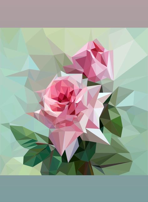 Poly Art, Triangle Art, Polygon Art, Geometric Shapes Art, Cubism Art, Folk Art Flowers, Geometric Drawing, Low Poly Art, Geometric Animals