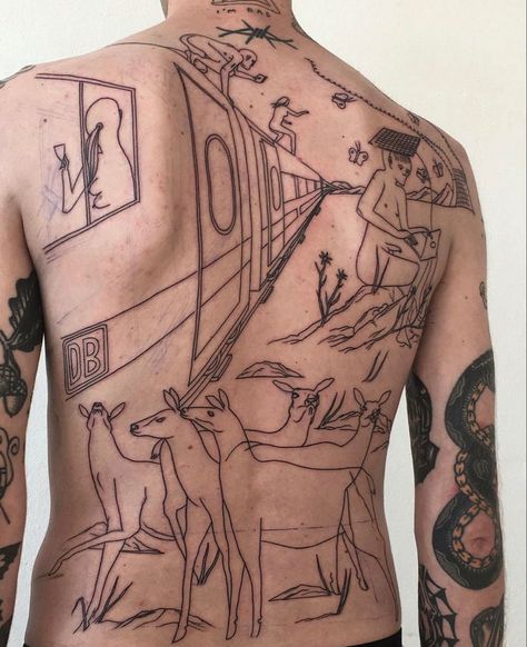 david schiesser Modern Art Tattoos, Backpiece Tattoo, Tattoo Magazine, Sick Tattoo, Pieces Tattoo, Tattoo Photography, Bad Tattoos, Tattoo Magazines, Black Tattoo