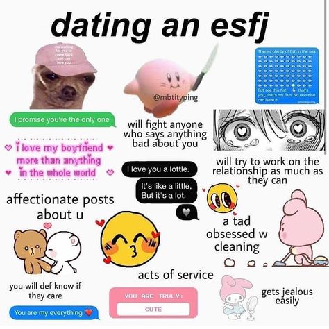 UMT - Personality Matching App on Instagram: “Follow @urmytype.app for the best MBTI relationship memes ❤️ . Source: @mbtityping . #mbti #mbtimemes #16personalities #myersbriggs…” Isfj X Esfj, Esfj Boyfriend, Isfj Boyfriend, Esfj Characters, Isfp Relationships, Enneagram 8, Istp Personality, Mbti Relationships, Mbti Character