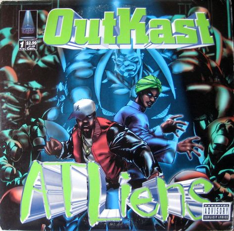 OutKast - ATLiens (Vinyl, LP, Album) at Discogs  #laligahistory #historydaily #funhistory #aerohistory #punkhistory #afghanistanhistory #galvestonhistory #historyphotoarchive #historyofthebatman #preservehistory #makefurhistory #hockeyhistory #sportshistory #newyorkhistory #nbahistory #blackhistory365 #todayincathistory #historytv18 #blackhistoryfacts #truehistory #historybuff #ushistory #womenshistorymonth #history  Follow Historic Tees on instagram 2000s Album Covers, Hiphop Album Covers, Album Widget, Album Covers Wallpaper, Goodie Mob, Album Cover Collage, 90's Hip Hop, Album Cover Artwork, Rap Album Covers