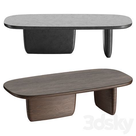 3d models: Table - Tobi Ishi coffee table by B&B Italia Tobi Ishi Table, Apartment Living Room Design, Centre Table, Side Table Design, Wood Stone, Apartment Living Room, Objects Design, B & B, Apartment Living