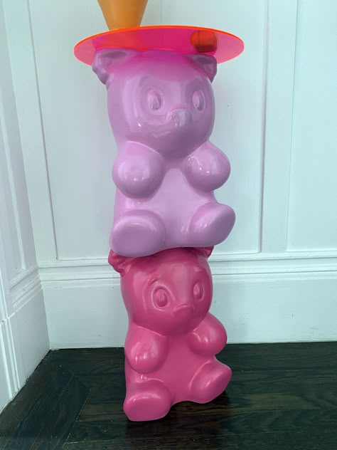 Gummy Bear Side Table — Andrew Stewart Kids Jungle Room, Katie Homes, Weird Furniture, Create A Sticker, Diy Side Table, Pastel House, Future Apartment Decor, Pinterest Room Decor, Bear Decor