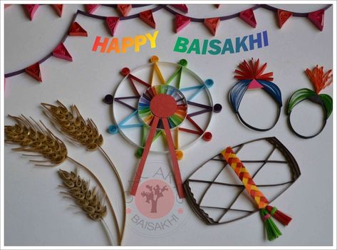 Happy Baisakhi Baisakhi Decoration Ideas, Vaisakhi Activities, Baisakhi Craft, Lohri Craft, Class Board Decoration, Punjabi Art, Display Boards For School, Adventure Crafts, Happy Baisakhi