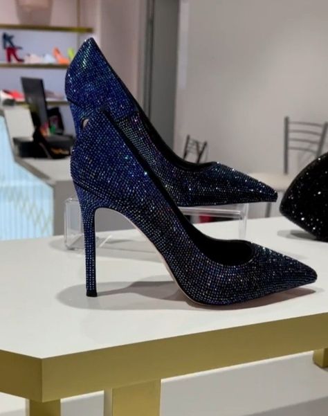 Luxury Blue Heels, Blue Glitter Heels, Dark Blue Heels, Navy Blue High Heels, Wedding Plants, Blue High Heels, Fashion Shoes Heels, Boots For Short Women, Prom Heels