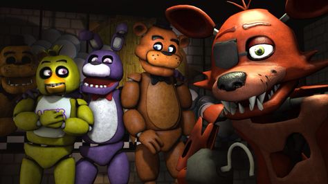 sfm fnaf gang Sfm Fnaf, Fnaf Sfm, Fnaf 1, Freddy Fazbear, Five Night, Five Nights At Freddy's, Pluto The Dog, Sonic The Hedgehog, Mario Characters