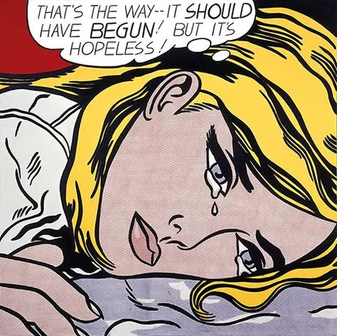 Chelsea Aesthetic, Pop Art Lichtenstein, Roy Liechtenstein, Pop Art Roy Lichtenstein, Bears In Trees, Roy Lichtenstein Art, Roy Lichtenstein Pop Art, Lichtenstein Pop Art, Arts Month