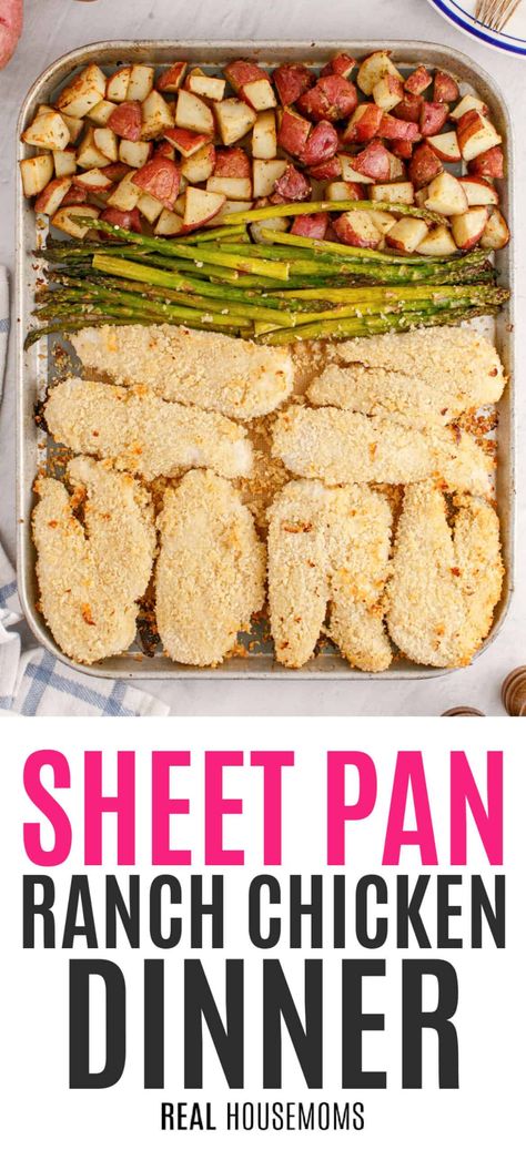 One Pan Ranch Chicken And Potatoes, Easy One Sheet Pan Meals Chicken, Quick Easy Sheet Pan Dinners, Easy Sheet Pan Chicken Recipes, Cookie Sheet Recipes Dinner, Healthy Recipes Sheet Pan, Sheet Pan Ranch Chicken And Potatoes, Sheet Pan Chicken Tenders And Potatoes, Oven Pan Meals