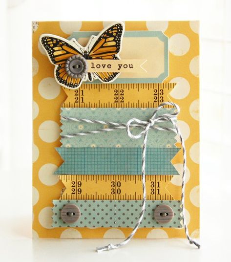 Rubber Stamps Diy, Scrap Cards, October Afternoon, Crate Paper, Butterfly Cards, Card Layout, Card Inspiration, Paper Crafts Cards, Mellow Yellow