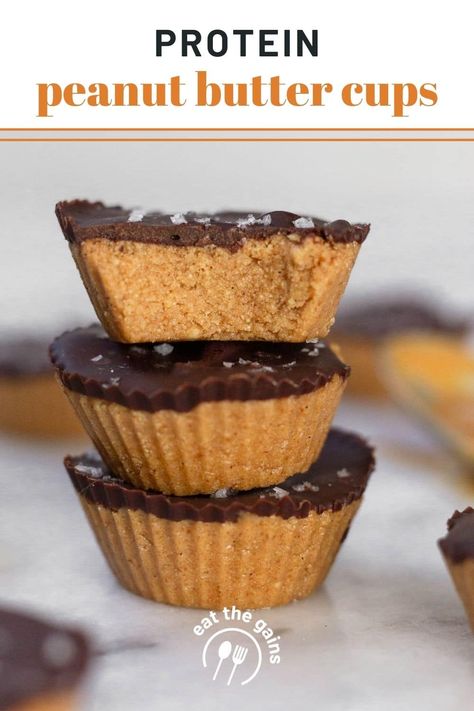 Diy Protein Peanut Butter Cups, Healthy Protein Peanut Butter Cups, Protein Desserts No Protein Powder, Healthy Homemade Peanut Butter Cups, Protein Packed Peanut Butter Cups, Gluten Free Protein Bars Homemade, Gluten Free Desserts Peanut Butter, Healthy Protein Baked Goods, Peanut Butter Oat Cups Recipe