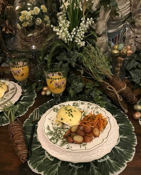 Easter • Ostara Tablescape | Spring | Wicked House Merchantile Annual Garden, Hearts And Roses, Spring Equinox, Tea Party Garden, Spring Decor, Tablescapes, Tea Party, Table Settings, Party Decorations