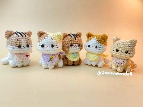 Kat Haken, Crocheted Animals, Single Crochet Decrease, Crochet Cat Pattern, Cat Amigurumi, Pattern Cat, Pola Amigurumi, Crochet Decrease, Bunny Crochet