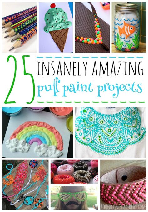 Puff paint is a must-have for any kid crafter. Puffy Fabric Paint Ideas, Diy Puff Paint Shirt, Puff Paint Art, Puff Paint Crafts, Puff Paint Ideas, Puff Paint Shirt, Puffy Paint Ideas, Diy Puff Paint, Puff Paint Shirts