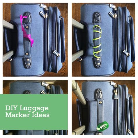 How To Make Luggage Stand Out, Luggage Markers Ideas, Diy Luggage Identifier, Luggage Identifiers Ideas, Luggage Identifiers, Suitcase Stand, Diy Suitcase, Travelling Tips, Diy Luggage