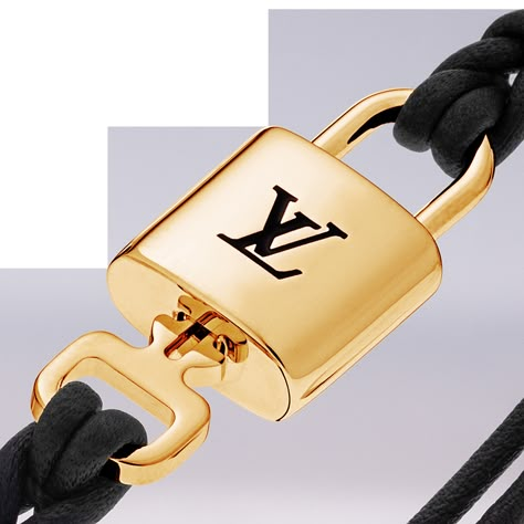 LOUIS VUITTON® - Lv Padlock Bracelet - Black Lv Accessories, Lv Leather Bracelet, Louis Vuitton Leather Bracelet, Louis Vuitton Jewerly, Louis Vuitton Bracelet Monogram, Louis Vuitton Padlock Necklace, Mens Luxury Accessories, Louis Vuitton Accessories Key Chains, Luxury Gifts For Men