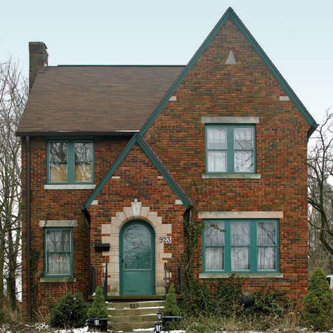 1930 Kitchen, Tudor Architecture, Tudor Kitchen, Brick Cottage, Tudor Cottage, English Cottages, Storybook Homes, Rocky River, Tudor Style Homes