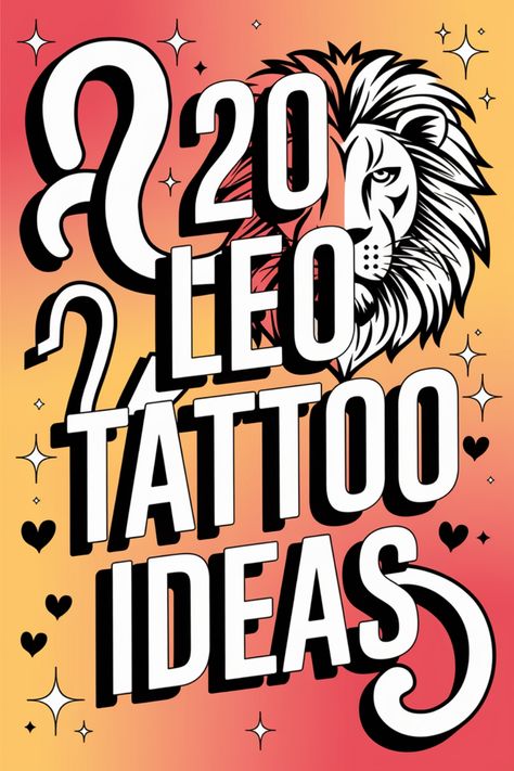 20 Leo tattoo ideas with a lion illustration. Geometric Leo Tattoo, Tattoos For Leos, Small Lion Tattoo For Women, Leo Tattoo Ideas, Small Leo Tattoo, Leo Lion Tattoos, Libra Constellation Tattoo, Small Lion Tattoo, Leo Design