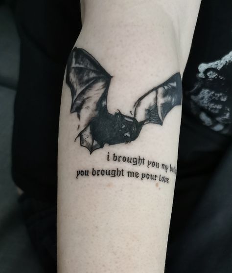 Mcr Tattoo, Bullet Tattoo, Emo Tattoos, Funky Tattoos, Bat Tattoo, Sick Tattoo, Gothic Tattoo, Dream Tattoos, Dope Tattoos