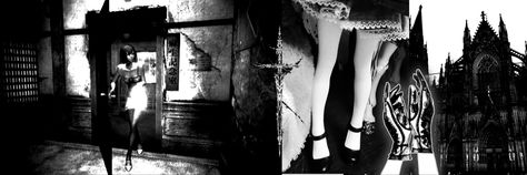 Fatal Frame Header, Goth Header, Twitter Banner Aesthetic, Gothic Header, Emo Banner, Black And White Header, Goth Banner, Head Banner, Script Aesthetic