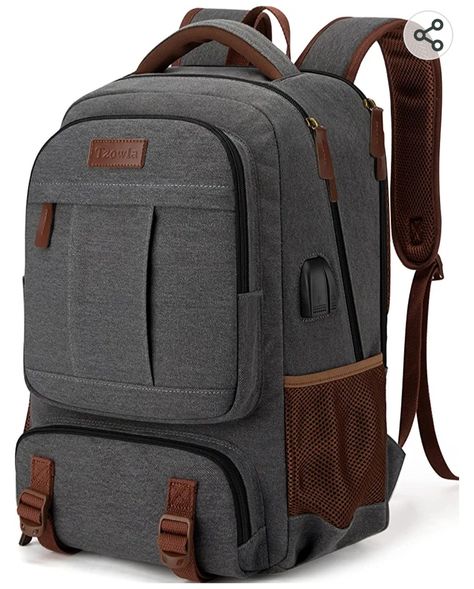 Large canvas backpack, will hold 15" laptop, comes with USB charging g port, great for school or travel https://amzn.to/3OlmlaE Business Rucksack, Backpack Fits, Laptop Backpack Mens, Laptop Travel, Travel Rucksack, Anti Theft Backpack, Luggage Strap, Airplane Travel, Pc Portable