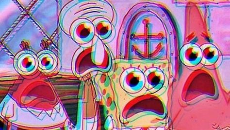 Trippy Spongebob, Spongebob Poster, Screen, Tv