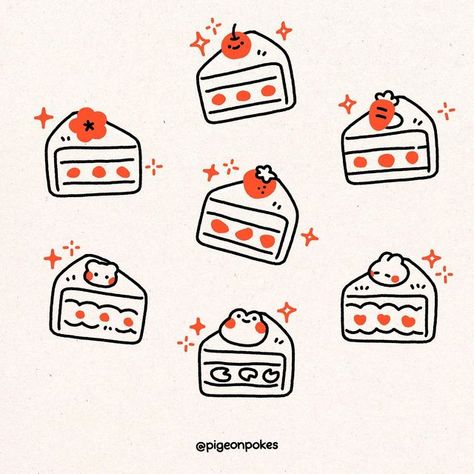 Red Doodles, Maya Tattoo, Cake Tattoo, Tattoo Cherry, W Tattoo, Strawberry Tattoo, Flash Designs, Arm Tats, Cake Drawing