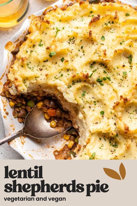 Easy Lentil Shepards Pie, Dairy Free Shepherd's Pie, Vegan Lentil Shepherds Pie Easy, Vegan Potato Toppings, Lentil Sheppards Pie, Lentil Shepard’s Pie, Vegetarian Shepherds Pie Lentil, Lentil Shepherd's Pie, Red Lentil Shepards Pie