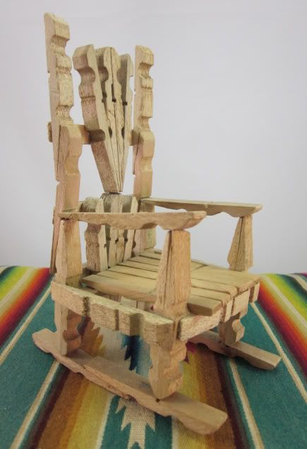 Vintage Rustic Primitive Folk Art Clothespin Doll Rocking Chair Hand Made Cool Wooden Crosses Diy, Clothespin Cross, Peg Crafts, Clothespin Diy Crafts, Wooden Clothespin Crafts, Clothespins Diy, Clothespin Art, Clothespin Doll, Newspaper Crafts Diy