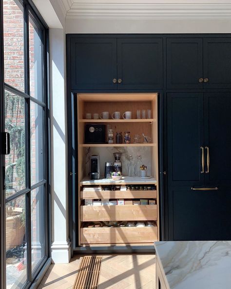 8,904 Likes, 93 Comments - Athena Calderone (@eyeswoon) on Instagram: “The importance of the morning brew ☕️” Brooklyn Kitchen, Coffee Station Kitchen, Athena Calderone, Kitchen Pantry Design, Kitchen Dinning, Inspo Board, Kitchen Room Design, Pantry Design, Coffee Station