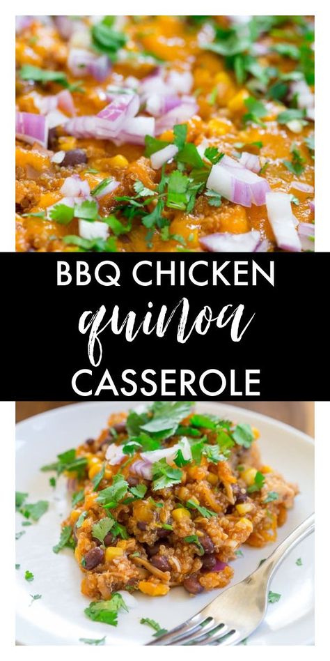 Chicken Quinoa Casserole, Chicken Quinoa Recipes, Family Lunch Recipes, Quinoa Casserole Recipes, Quinoa Recipes Dinner, Barbecue Chicken Pizza, Family Breakfast Recipes, Barbecue Chicken Recipe, Quinoa Casserole